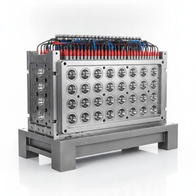 Multi-Cavity Plastic Injection Mold with 24/32/48 Cavities and High Efficiency Hot Runner System for 35% Cycle Time Reduction